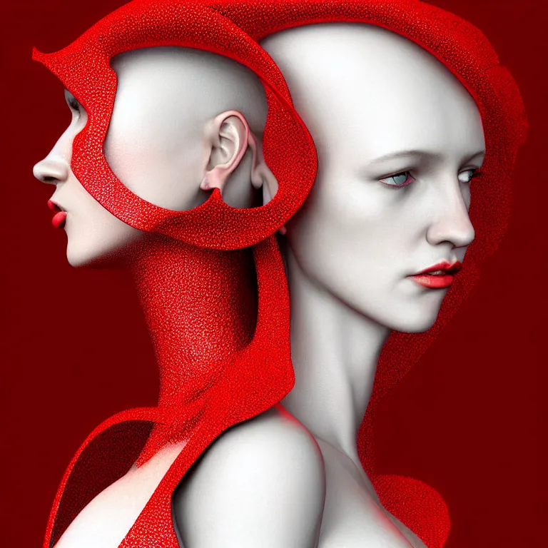 Prompt: epic professional digital art portrait of gorgeous thin white woman with perfect face in armoured red dress, detailed, by wayne haag, reyna rochin, iris van herpen, artstation, cgsociety, epic, stunning, gorgeous, much wow.