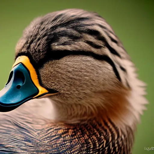 Prompt: a duck - cat - hybrid, animal photography, wildlife photo