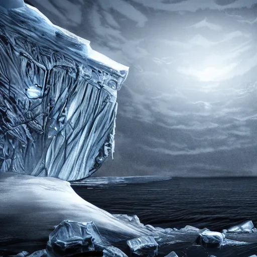 Image similar to hollow spirit of antarctica, cinematic, establishing shot, extremely high detail, photo realistic, cinematic lighting, intricate line drawings, 8k resolution