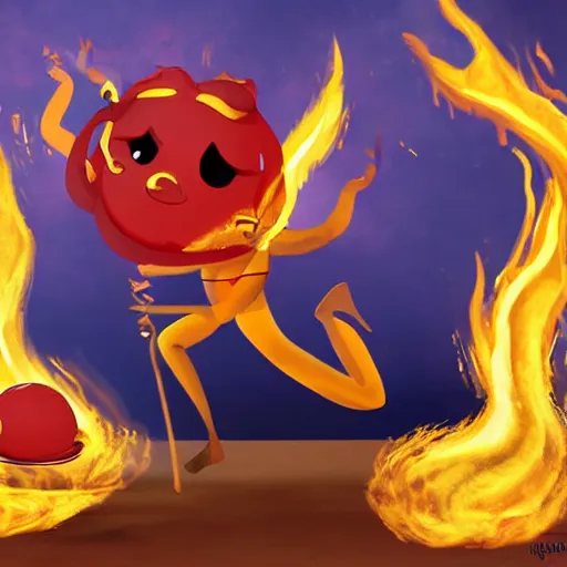 Image similar to berry bee benson fire bending