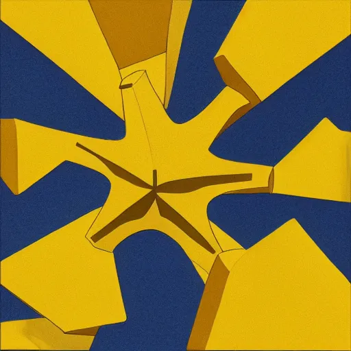 Image similar to Yellow Patric Star from Sponge Bob profile picture by Pixar, asymmetrical, Organic Painting , Matte Painting, geometric shapes, hard edges:2 by Goro Fujita:4