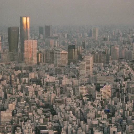 Image similar to The skyline of Tokyo at sunset, photograph, high-resolution, hot on 500px