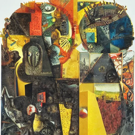 Prompt: a collage about ocularcentrism in visual culture by max ernst, collage art, papier colle, highly detailed, 4 k.