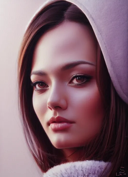 Image similar to photo of a gorgeous young woman in the style of stefan kostic, realistic, sharp focus, 8 k high definition, insanely detailed, intricate, elegant, art by stanley lau and artgerm