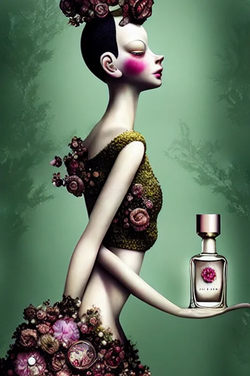 Image similar to fragrance advertising campaign by ray caesar, highly detailed, intricate