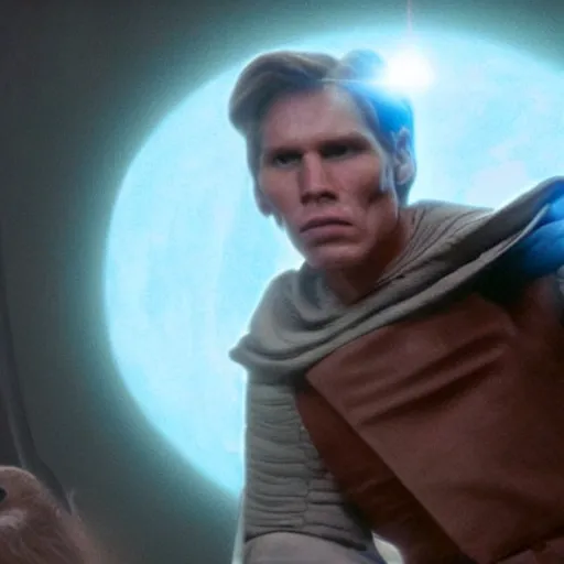 Prompt: Live Action Still of Jerma in Star Wars: A New Hope, real life, hyperrealistic, ultra realistic, realistic, highly detailed, epic, HD quality, 8k resolution, body and headshot, film still