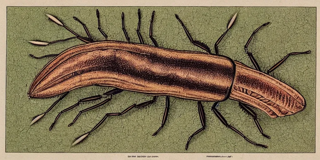 Image similar to Intricate detailed scientific illustration, Polyphagous shot-hole borer, vintage,