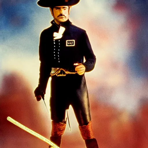 Image similar to Young Sean Connery as Zorro 4K detail