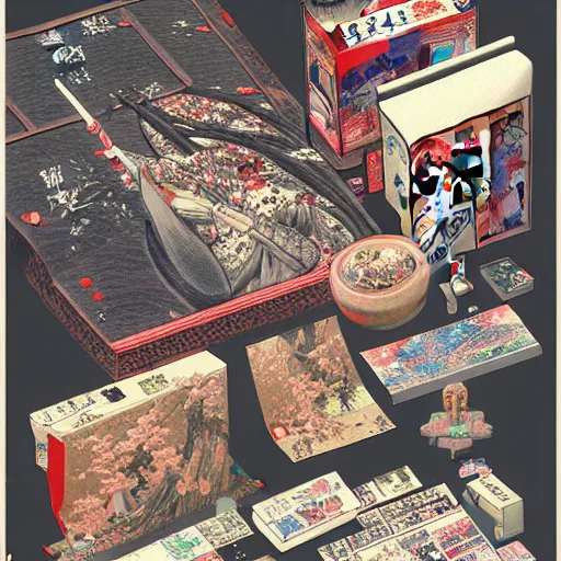 Image similar to 8 k 3 d capture scan of japanese otaku package, high textured, conceptual, intricate detailed painting, illustration sharp detail, manga 1 9 9 0