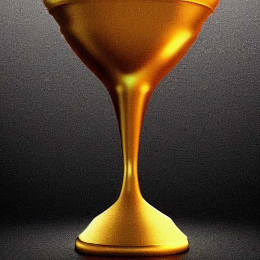 Prompt: A chalice, golden light shining onto it, aura, trending on ArtstationHQ