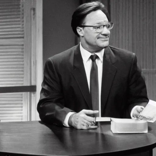 Prompt: phil hartman pretending to be stephen root