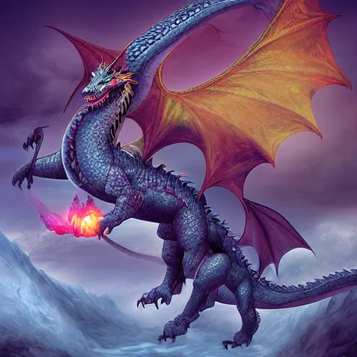 Prompt: digital art, dragon, mystical