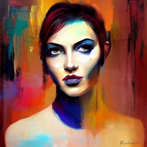 Prompt: a paint of a beautiful woman portrait by pascale pratte