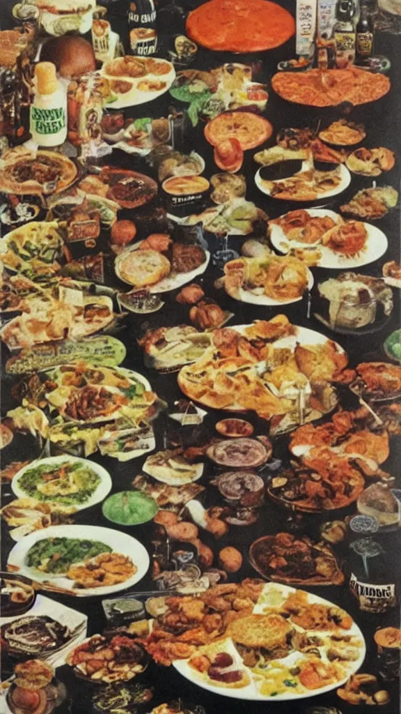 Image similar to occult food, 1 9 7 0 s food magazine photograph