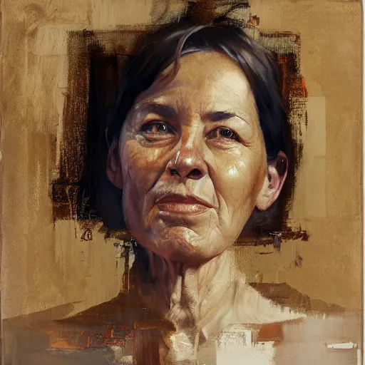 Image similar to portrait by Jonathan Yeo