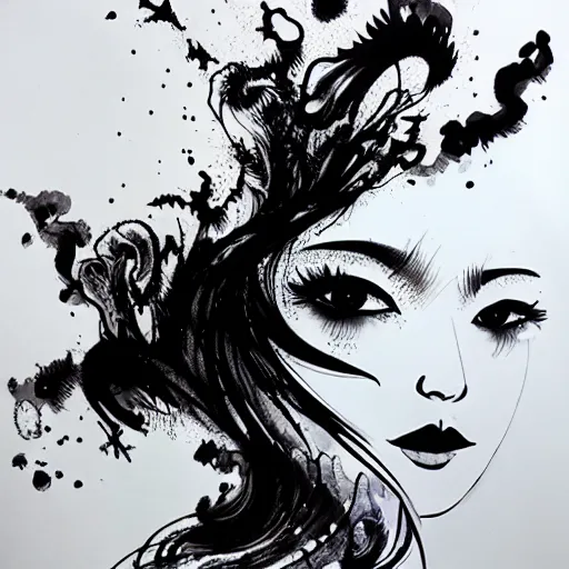 Image similar to ink art by xu wei