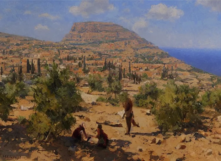 Image similar to a highly detailed beautiful portrait of the country lebanon, by gregory manchess, james gurney, james jean