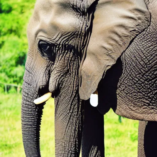 Prompt: elephant with multiple trunks