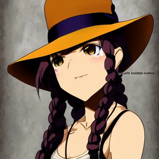 Image similar to indiana jones anime girl portrait, full body