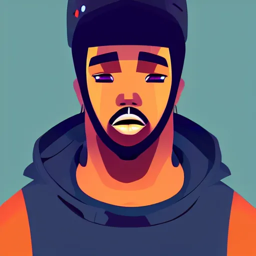 Image similar to 2 d character design, male rapper, vector art, digital art, portrait, 4 k, 8 k, sharp focus, smooth, illustration, concept art, music artist