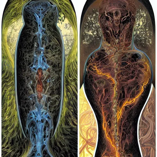 Prompt: artistic depiction of life and death infinite cycle, by giancola and donato