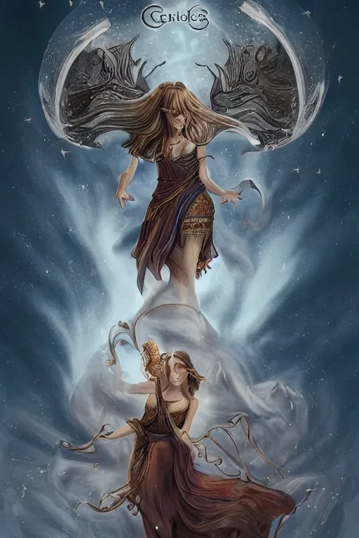 Prompt: The Goddess of the Fifth Season (season that comes randomly and rarely after many years and that is completely fuelled with magic) | fantasy art