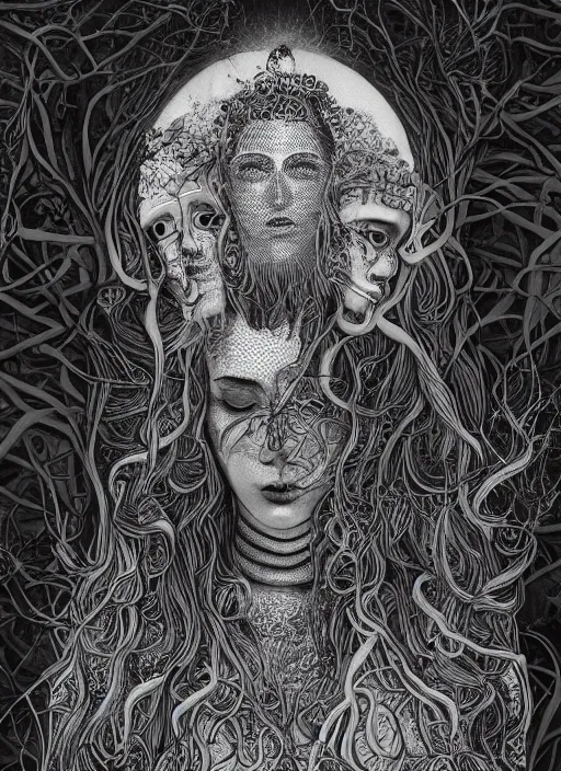 Image similar to Scandinavian goddess painting by Dan Hillier, trending on artstation, artstationHD, artstationHQ, 4k, 8k