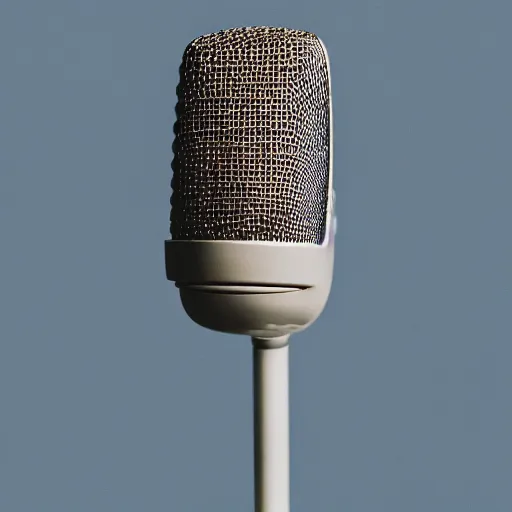 Image similar to a minimal logo of a seagull bird talking to a microphone at a podcast