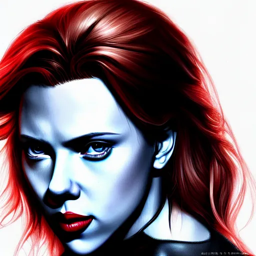 Scarlett Johansson Black Widow, highly detailed, | Stable Diffusion
