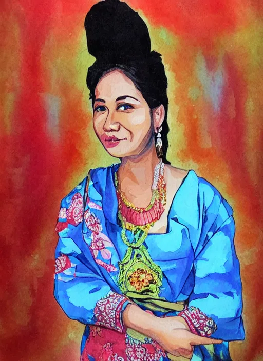 Image similar to a beautiful lady painted by malang