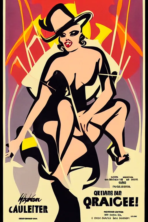 Prompt: drag queen art deco movie poster