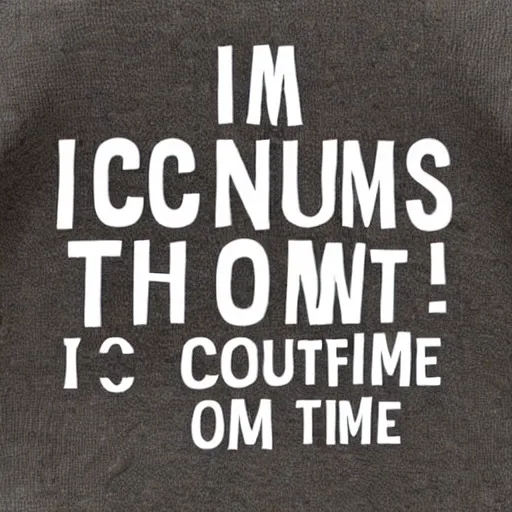 Image similar to i am counting out time,