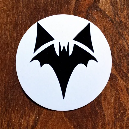 Prompt: symmetrical bat sticker