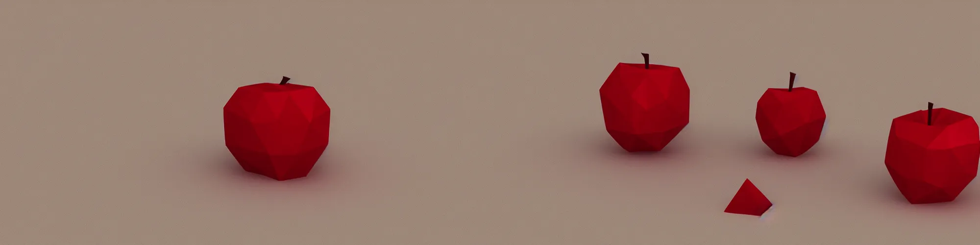 Prompt: red apple on table, low poly, polygon, low poly character