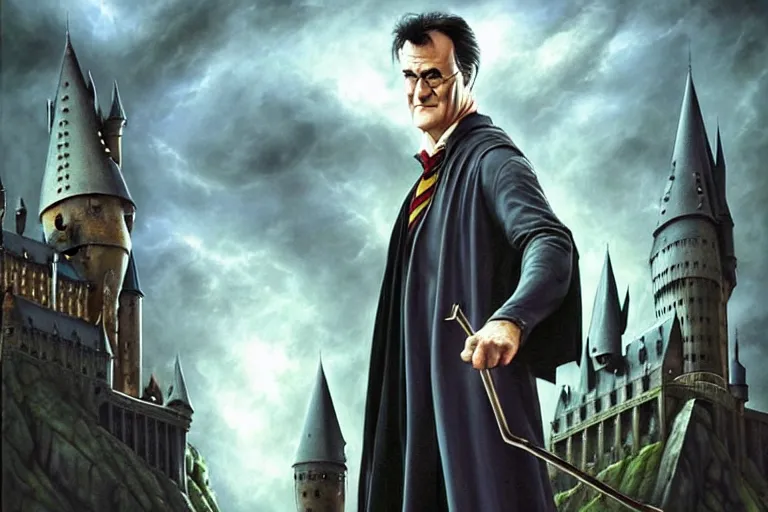 Image similar to bruce campbell as harry potter in “ harry potter and the philosopher's stone ” ( 2 0 0 1 ). oil painting elegant, highly detailed, centered, digital painting, artstation, concept art, smooth, sharp focus, illustration, artgerm, tomasz alen kopera, peter mohrbacher, donato giancola, joseph christian leyendecker