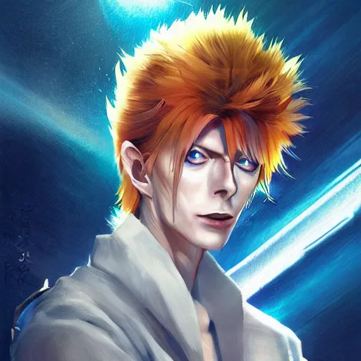 Prompt: an anime portrait of david bowie, by stanley artgerm lau, wlop, rossdraws, james jean, andrei riabovitchev, marc simonetti, da vinci, and sakimichan, tranding on artstation