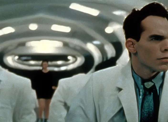 Image similar to scene from the 1987 science fiction film Gattaca