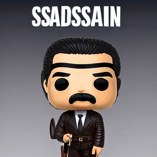 Image similar to saddam hussein funko pop,, high quality, high resolution