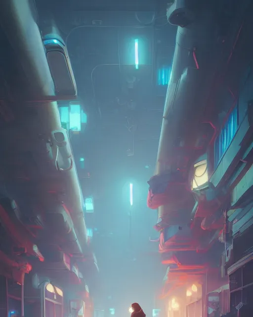 Image similar to ranxerox by greg rutkowski, loish, rhads, beeple, makoto shinkai and lois van baarle, ilya kuvshinov, rossdraws, tom bagshaw, alphonse mucho, global illumination, detailed and intricate environment