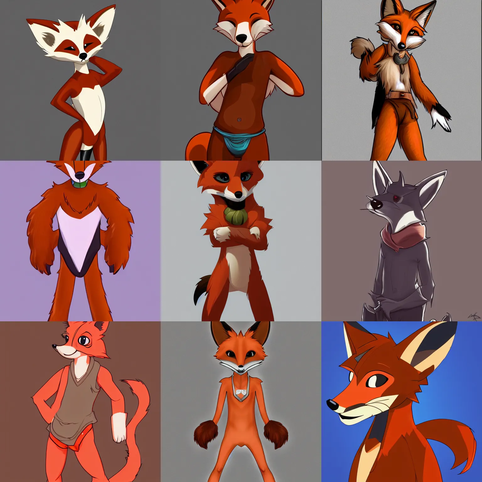 Prompt: extremely detailed FurAffinity art of a handsome cute cartoon male anthro fox character with styled hair, standing, posing, 4k, trending on FurAffinity