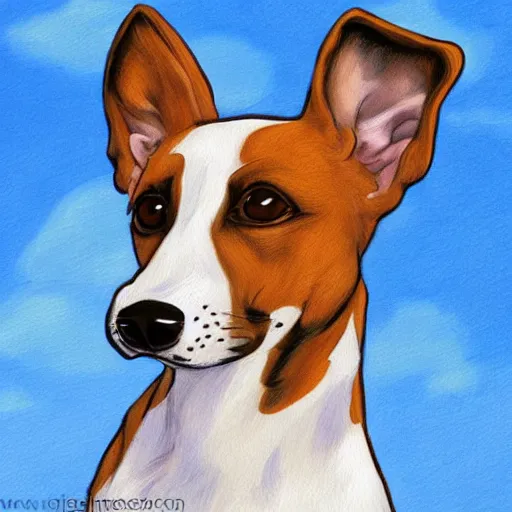 Prompt: painting of cute dog, full size, in style of studio ghibli, photorealistic