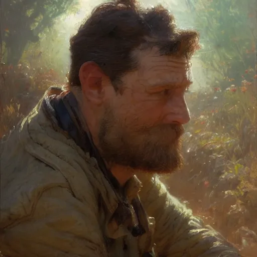 Prompt: detailed cinematic wide shot of short man with recessed chin chantalt tilt weak jawline and bug eyes dirty round face poor clothes smooth, highly detailed sharp focus, photorealistic, ultra realistic, spring light, painting by gaston bussiere, craig mullins, j. c. leyendecker