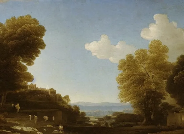 Image similar to landscape, beautiful, bright atmosphere : claude lorrain