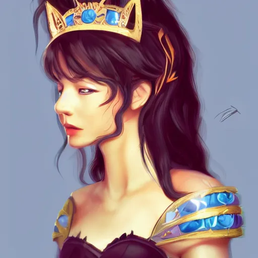 Image similar to tiara, fox wearing a tiara, fantasy art, artstation