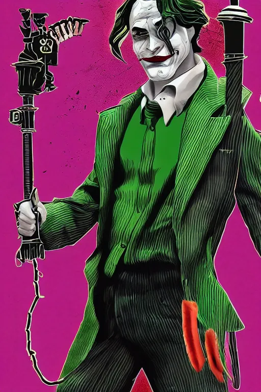 Image similar to joaquin phoenix joker issues 1, sadness, city flame, red flower, copyright by dc, comic book cover, justify content center, delete duplicate content!, violet polsangi pop art, gta chinatown wars art style, bioshock infinite art style, incrinate, realistic anatomy, hyperrealistic, 2 color, white frame, content balance proportion