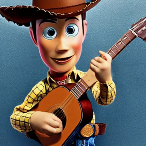 Image similar to woody from toy story as a punk rocker