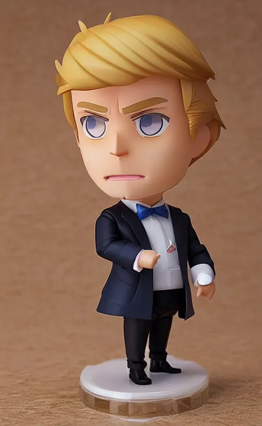 Prompt: one donald trump nendoroid, well - designed, chibi, realistic lighting