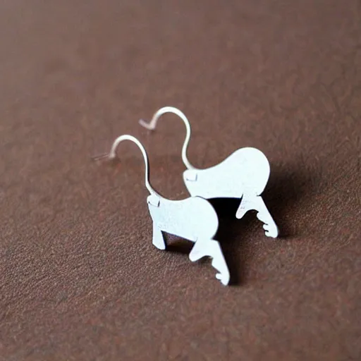 Image similar to 2d lasercut triceatops earrings, popular on artstation, popular on deviantart, popular on pinterest