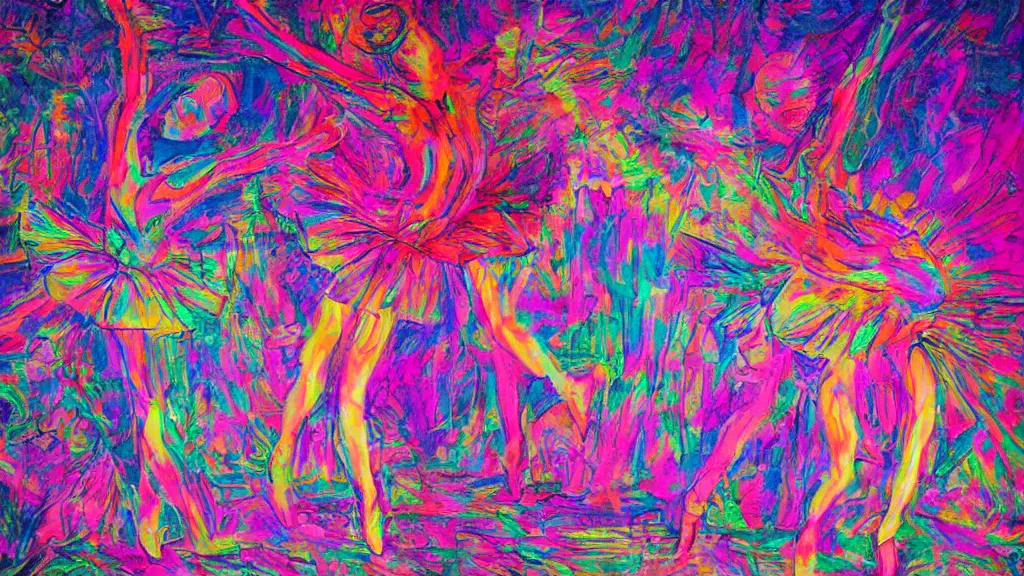 Image similar to psychedelic flushed ballet