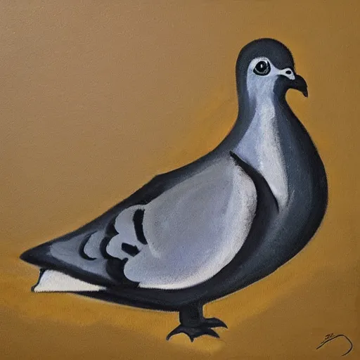 Prompt: pigeon with the body of a toaster, masterpiece painting